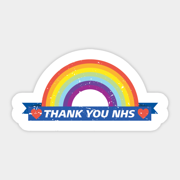 Thank You NHS Rainbow T Shirt Nhs Rainbow Sticker TeePublic
